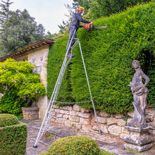 Load image into Gallery viewer, Platform Tripod Ladder - 1 Adjustable Leg 12ft / 3.6m