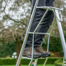 Load image into Gallery viewer, Platform Tripod Ladder - 1 Adjustable Leg 8ft / 2.4m
